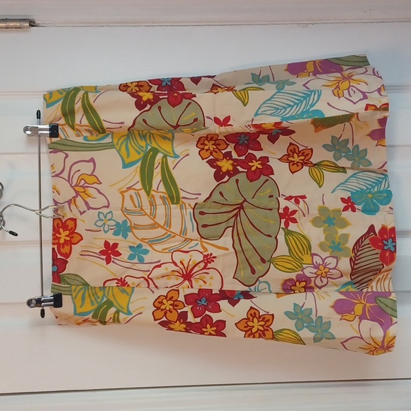 Izod A-line skirt, tropical print, size 10 - Picture 2 of 9